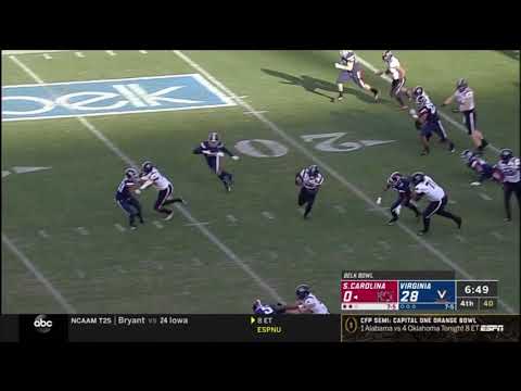2018 Belk Bowl USC vs Virginia - Shi Smith 62 Yd Kick Return