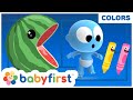 Pacman Vs Color Crew GooGoo GaaGaa Toddler Learning Video Fruits Name For Kids BabyFirst TV