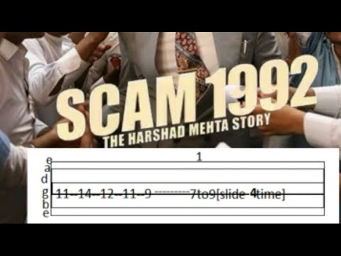 Scam 1992 theme  guitar (lesson +cover) #harsadmehetarealstory