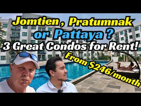 Jomtien BEACHFRONT ✅ Central PATTAYA ✅ 3 GREAT Rentals FROM $246/Month ✅