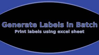 How to print bulk labels?