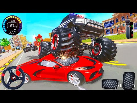 Police Monster Truck Car Game 3D - Police  4x4 Car Game Simulator - Android Gameplay #game #9