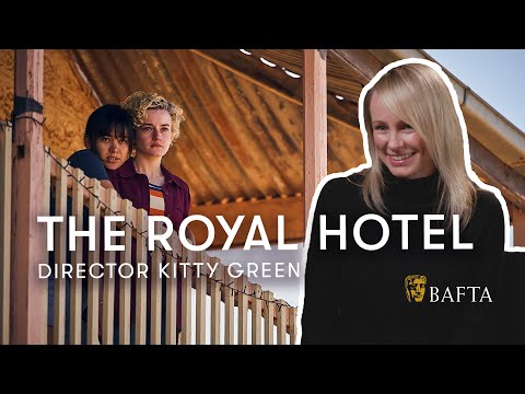Thumbnail of the video: Director Kitty Green on reuniting with Julia Garner and The Royal Hotel's writing battle | BAFTA