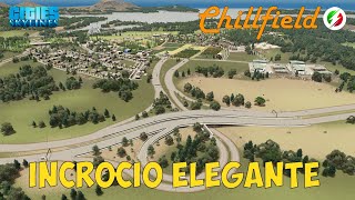 incrocio elegante nella zona industriale in Cities Skylines 1