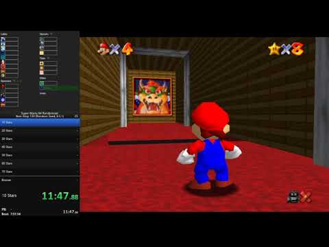 Super Mario 64 Randomizer - NonStop 120 Stars in 2:37:56
