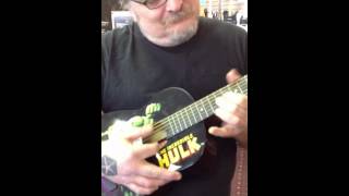 Jimmy Roach from Indiana rockin the Hulk 3/4 acoustic at Sp
