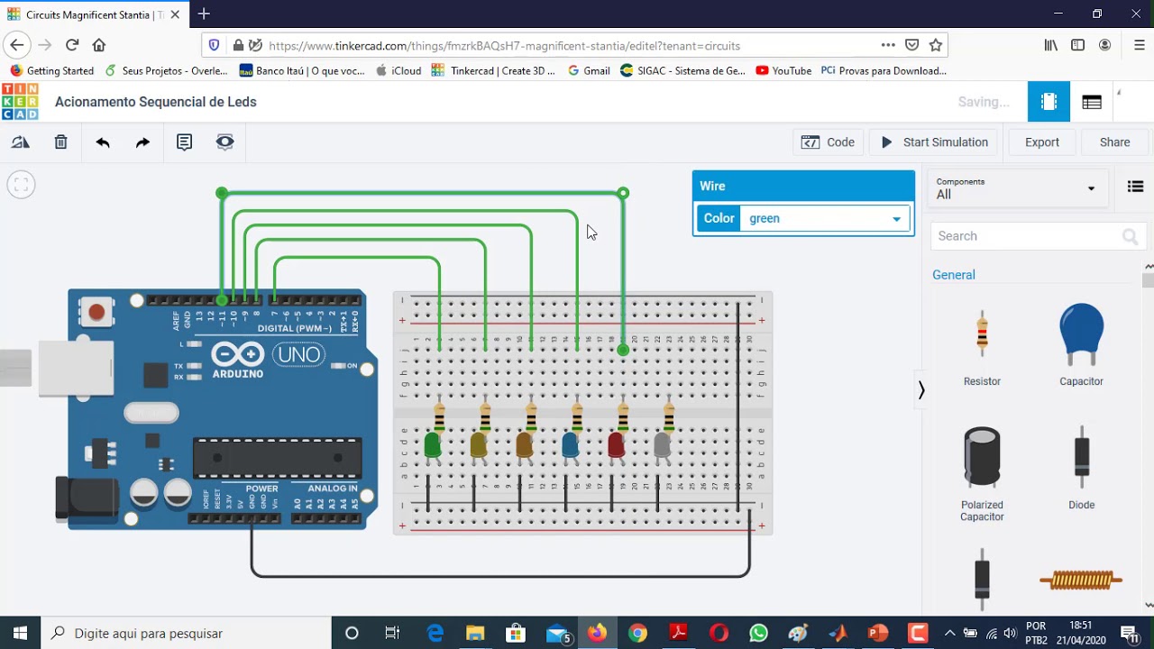 Acionamento Sequencial de Leds