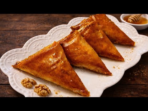 BAKLAVA NA TROKUT - RECEPT ZA DRUGAČIJU BAKLAVU SA ORASIMA | TRIANGLE BAKLAVA