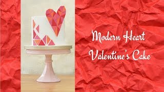 How to make Modern Heart VALENTINE'S CAKE | Ilona Deakin at Tiers Of Happiness