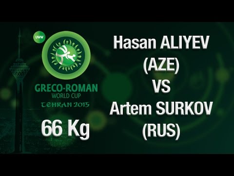 Final 1st-2nd - Greco-Roman Wrestling 66 kg - H. ALIYEV (AZE) vs A. SURKOV (RUS) - Tehran 2015