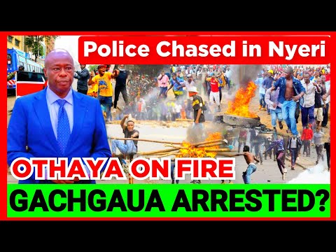 Ruto Kwisha! Enough is Enough! Chaos Erupt in Othaya after Gachagua Was Chased & Teargased in Church