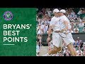 Bryan Brothers Great Points at Wimbledon | Incredible Volleys, Reflexes and Trick Shots
