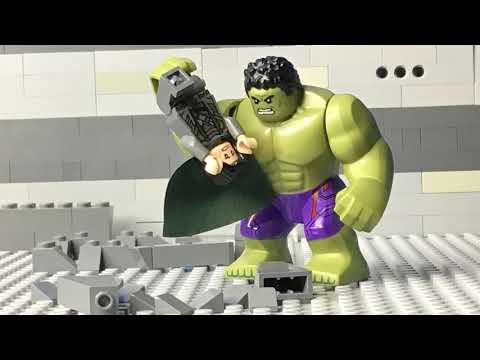 Avengers: Hulk VS Loki Scene in Lego