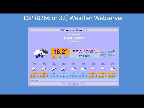 Tech Note 133 - ESP (8266 or 32) OWM Weather Webserver
