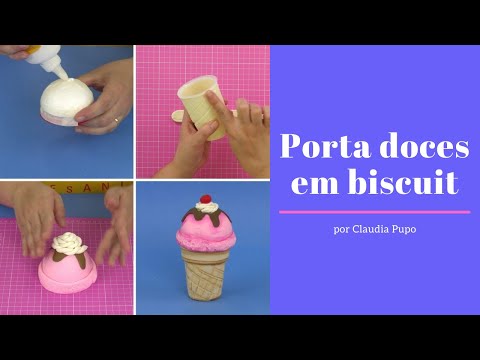 Porta doces em biscuit - por Claudia Pupo