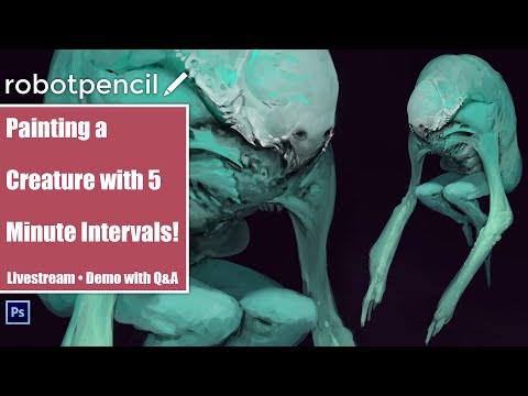 Painting a Creature with 5 Minute Intervals!