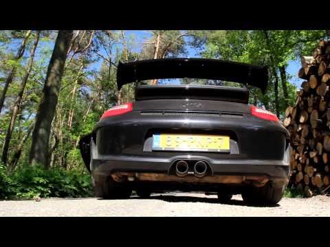 Porsche 911 997 GT3 mk2 with open exhaust valves = EPIC LOUD sound !!!