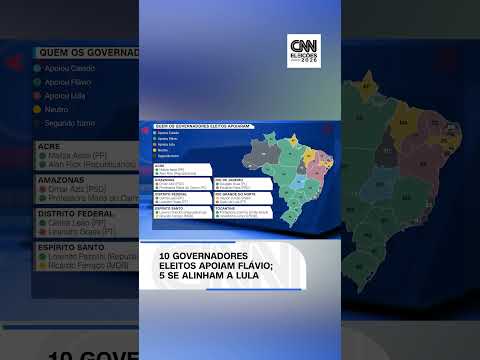 10 governadores eleitos apoiam a Flávio; 5 se alinham a Lula