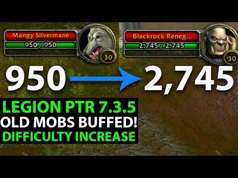 World Of Warcraft Legion PTR 7.3.5 - Level 1-60 Increased Difficulty! Harder Mobs & More EXP Needed!