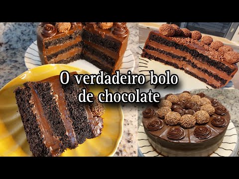 ESSE É O VERDADEIRO BOLO DE CHOCOLATE / MASSA CACAU BLACK E RECHEIO DE CHOCOLATE  CREMOSO