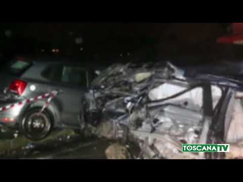 2018-02-04 LIVORNO - INCIDENTI,  AUTO IN CANALE DOPO SCONTRO, 2 MORTI