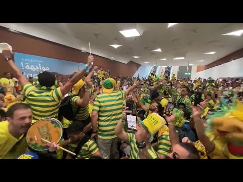 TORCIDA DO BRASIL NO METRÔ DO CATAR