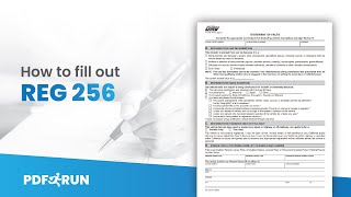 How to Fill Out REG 256 (DMV Statement of Facts) Online | PDFRun