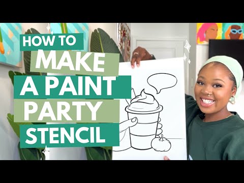 How to Make Your Own Paint Party Canvas Stencil