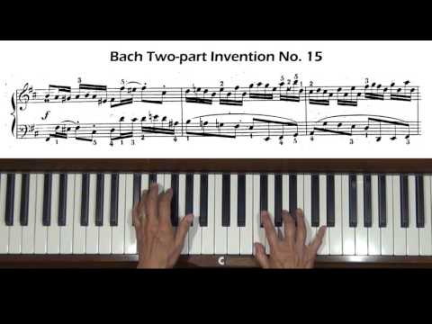 Bach Two-part Invention No. 15 Piano Tutorial