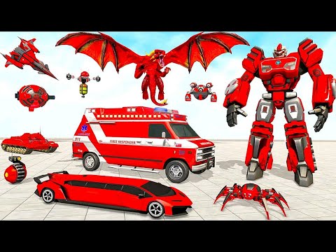 Ambulance truck Robot Car Game - Hero Robot Ambulance Drone Transformation | Android iOS Gameplay