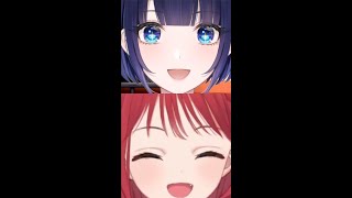 朝日南アカネちゃんと一緒に『夜に駆ける』をハモりました～！【紫槻セナ/新人Vtuber/プロプロ】#shorts