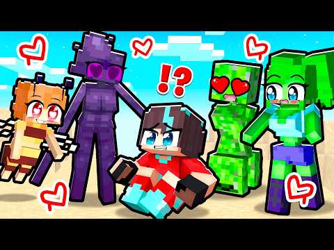MOBS se Convirtieron en CHICAS CELOSAS en Minecraft!😍💀