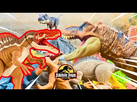 ULTIMATE Haul of Jurassic World: Spinosaurus, T-REX, Megalosaurus, Velociraptor, Rajasaurus