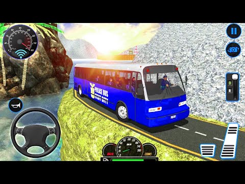 US Police Uphill Offroad Bus Driving Simulator Bus Games | Bus Drive 3D – Android Gameplay