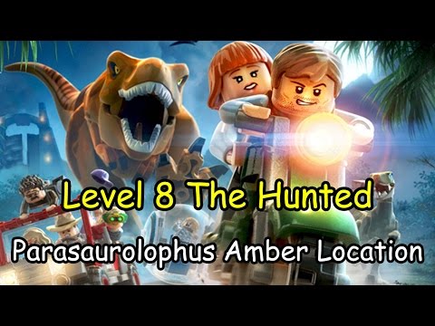 LEGO Jurassic World - Level 8 "The Hunted" Parasaurolophus Amber Location