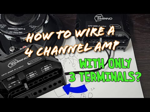 How to wire TPT-500.4 and other Brazilian 4 channel amplifiers with 3 terminals!