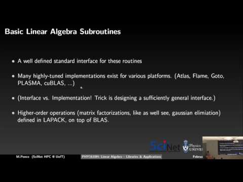 Scientific Computing Lecture 13: Linear Algebra with BLAS and LAPACK