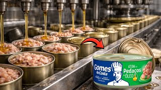 Almost Nobody Knows This! How Canned Tuna is Made – Industrial Manufacturing Process