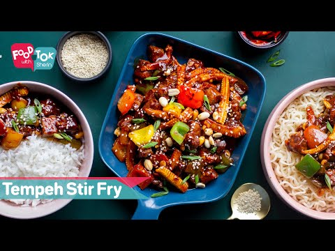 Vegan Tempeh Stir Fry Recipe | Vegetable Tempeh Stir Fry Recipe | High Protein Tempeh Stir Fry