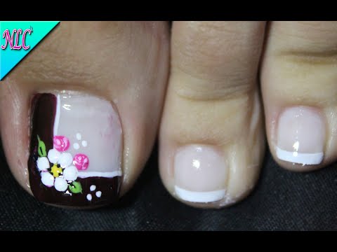 DISEÑO DE UÑAS FLOR ROSAS Y FRANCÉS – FRENCH NAIL ART – FLOWERS NAIL ART – ROSES NAIL ART – NLC