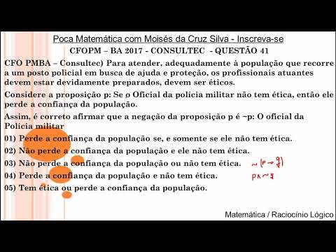 CFO PM 2017 - RLM - Negação da Condicional