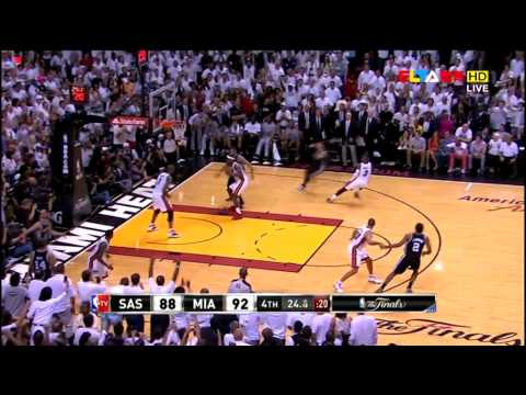 2013 Slamups NBA FINALS  game7... Heat v s Spurs highlights..Lebron lights out!