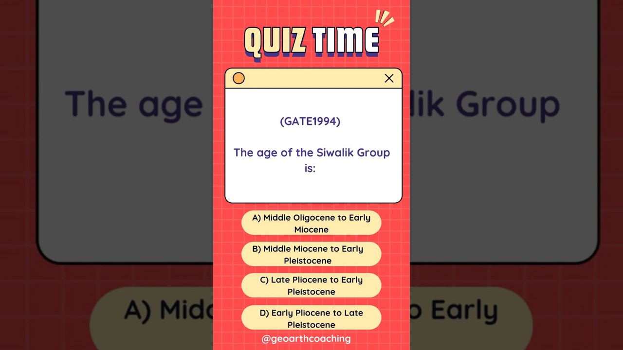 PYQ l GSI l GATE l JAM l JRF l UPSC l IFoS l CSE l Geology | Earth Science | Geography