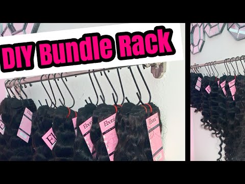 , title : 'DIY Wall Bundle Rack | Hair Extensions Storage & Organization|'