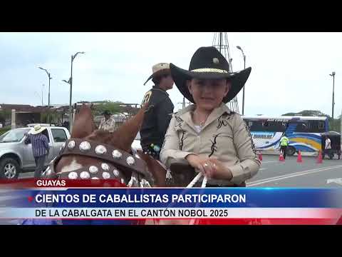 Se realizó una cabalgata organizada por el grupo de caballistas de Nobol y alcaldía