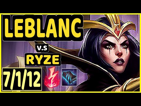 EVROT (LEBLANC) vs RYZE - 7/1/12 KDA MID CHALLENGER GAMEPLAY - BR
