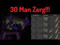 30+ MAN ZERG Dominates The Server! | Trident Survival v2