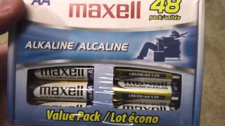 Video thumbnail for Maxell 723443 LR6 AA Cell 48 Pack Box Battery Review by IrixGuy's Adventure Channel