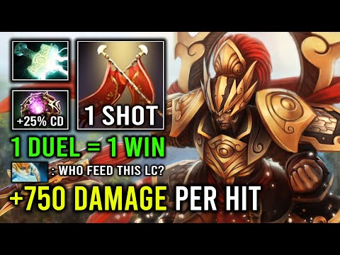 +750 DAMAGE PER HIT 1 Shot Duel Win Octarine Core 10K MMR Legion Commander Dota 2