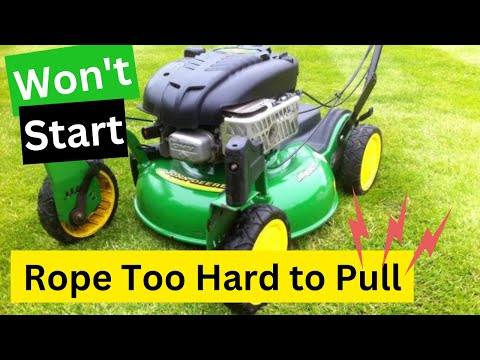 WHY is this Lawn Mower ROPE SO HARD to PULL??? Sloppy Valve Lash and Other Issues - FIXED !!!